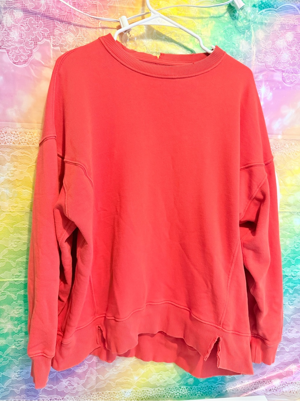 aerie Coral Crewneck Sweatshirt